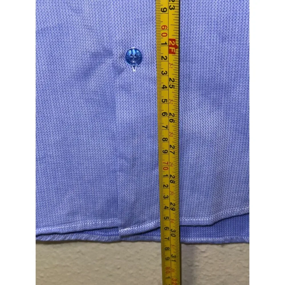 Gianni Versace Collection Trend Men’s Size-M Blue Textured Dress Shirt - Picture 7 of 8